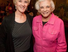 Former Chief Justice Ruth McGregor (left), (law clerk to Justice O’Connor in 1981-1982) with Sandra Day O’Connor at the Stockyards.